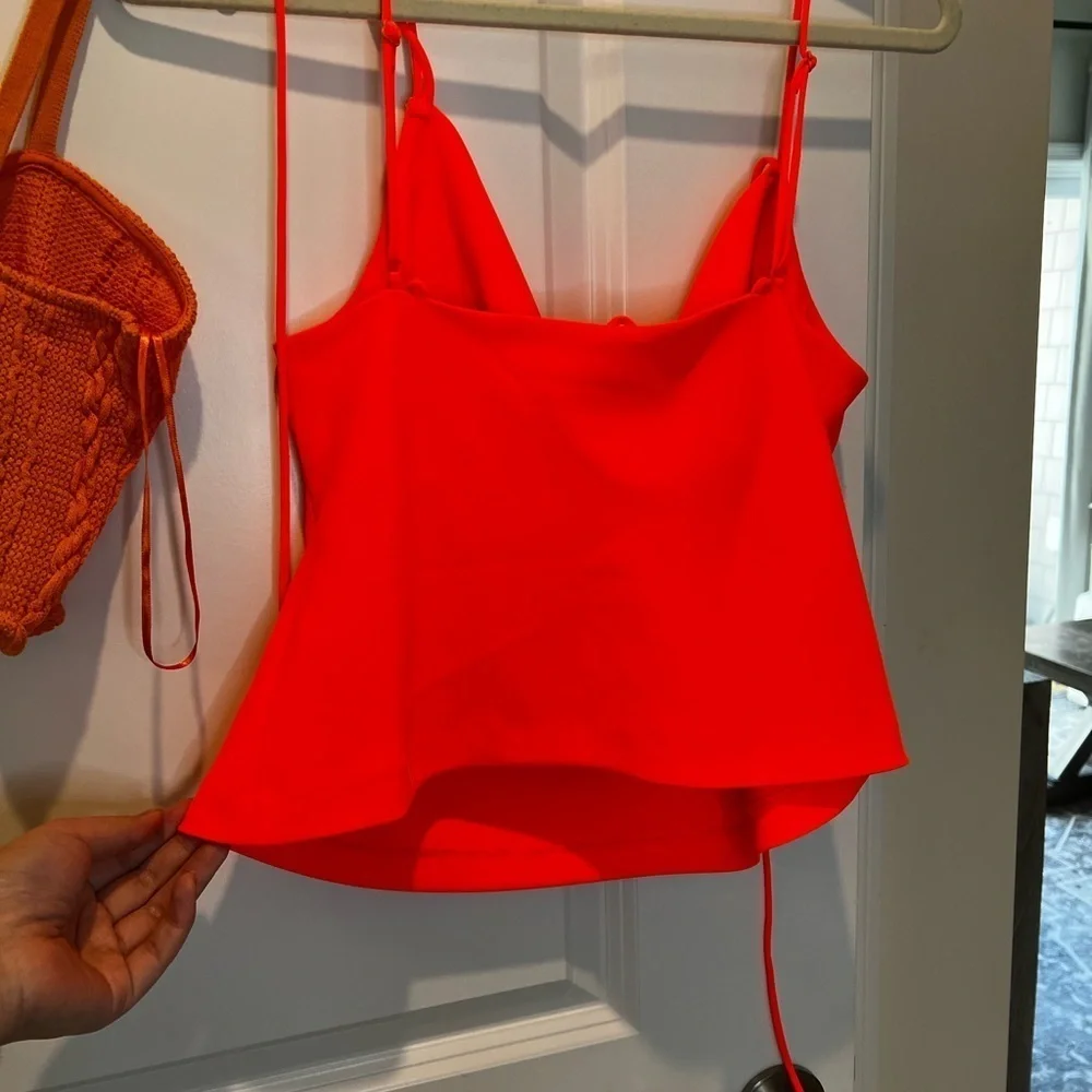 Bundle of 2 Zara Orange Tanks Size Small & Medium NWT‎